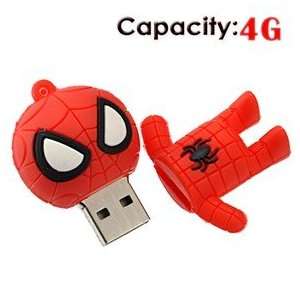  4G Small Cartoon Spider Man Shape Rubber USB Flash Drive 