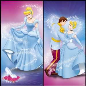   Disney Cinderella Slipper Prince 2PC Girls Room Decor