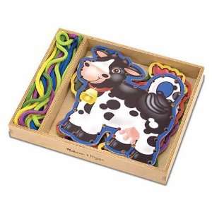   Melissa & Doug 3781 Lace & Trace Farm Animal + Free Gift: Toys & Games