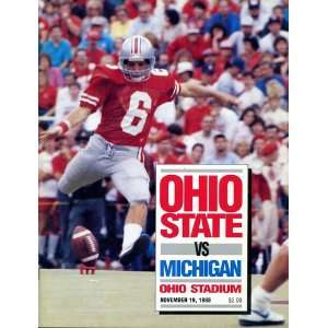  1988 Ohio State vs. Michigan Football Game Day Program 