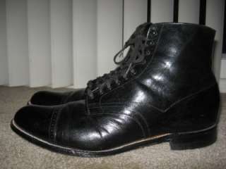STACY ADAMS MADISON mens dress boots shoes sz 12 D leather black 