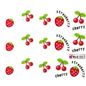 Miao Yun Cherry and strawberry nail decals water transfer decals nail 
