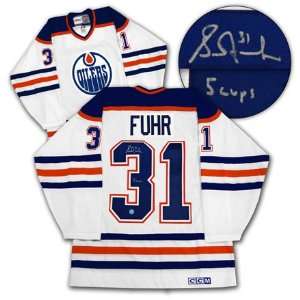   FUHR Edmonton Oilers SIGNED 5 Stanley Cups Jersey Sports Collectibles