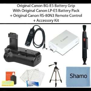 Canon LP E5 Rechargeable Battery Pack + Original Canon RS 80N3 Remote 