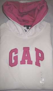 NWT Womens Gap SPRING11 White Hoodie Sweatshirt XL  