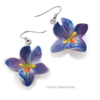   shipping FJ00032 Franz Porcelain spring Violet pierce earrings set
