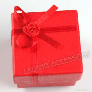 50pcs Square Red Jewelry Charm Ring Gift Boxes 120355  
