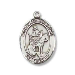 St. Martin of Tours Sterling Silver Medal with 18 Sterling Chain 