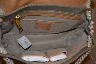 PRADA NWT BR4659 Pattina Denim Military Green Flap Bag NEW $1295 