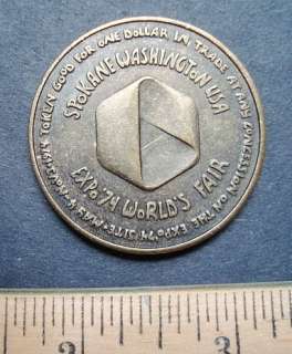 1974 SPOKANE WASHINGTON WORLDS FAIR MEDAL/TOKEN 1 1/2 DIAMETER.