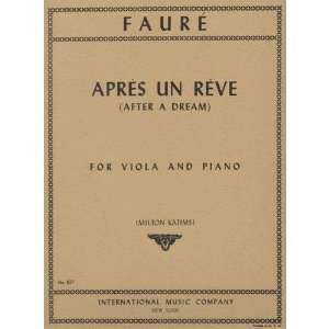  Faure Gabriel Apres un Rove After a Dream Op. 7, No1 Viola 