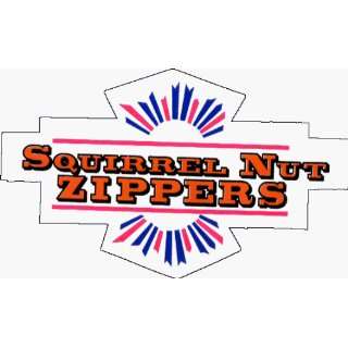  Squirrel Nut Zippers   Logo on White   Large Jumbo Vinyl 