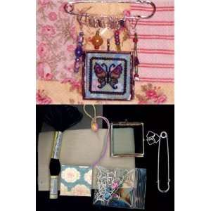  Rainbow Butterfly Pin Kit (cross stitch): Arts, Crafts 