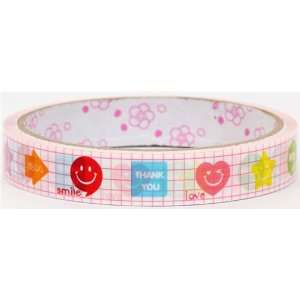  cute Deco Sticky Tape checkered with smileys Toys & Games