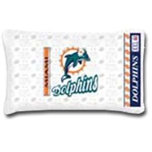  2 NFL Miami Dolphins Logo Pillowcases