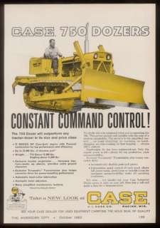 1962 Case 750 tractor bulldozer photo trade print ad  