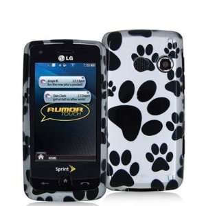  Dog Paw Design Crystal Hard Skin Case Cover for LG Rumor 