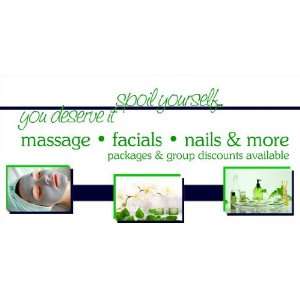    3x6 Vinyl Banner   Day Spa, Spoil Yourself 