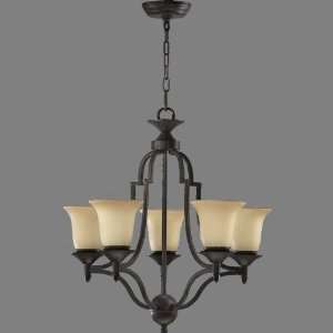  Quorum 615 5 44 Transitional Toasted Sienna Chandelier 