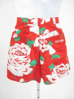 MOSCHINO JEANS Red Floral Shorts Size 8  