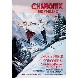  Chamonix Mont Blanc 28X42 Canvas: Home & Kitchen