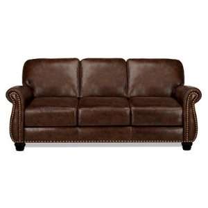   Matthews Leather Sofa and Loveseat Set in Chocolate 