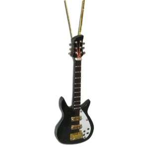  Miniature Black Rickenbacker Electric Guitar Christmas 