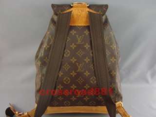 Auth Louis Vuitton Montsouris GM Backpack Bag Good  