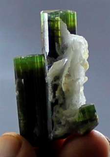 71 carats Green Cap Multicolor Tourmaline Crystal w/ Albite @ Staknala 