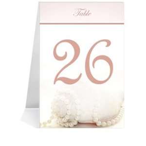 Wedding Table Number Cards   Nautilus Pearls #1 Thru #44 