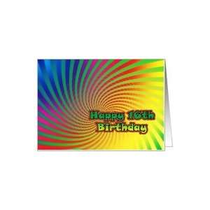  Happy 16th Birthday ~ Cash Gift, dizzy rainvbow Card: Toys 