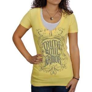  Truth Soul Armor Yellow Small Dynasty Jrs Short Sleeve T 
