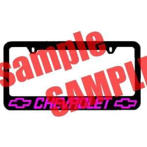  CHEVROLET BLACK LICENSE PLATE FRAME WITH LOGO: Everything 