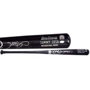  Sammy Sosa Autographed Big Stick Black Bat Everything 