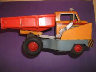 VERY VERY Rare OLD Vintage ANTIQUE Tin Toy FRICTION Dumper Truck 