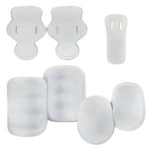   Slotted 7 Pc Deluxe Youth Football Pads WHITE YOUTH: Sports & Outdoors