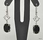New Lori Bonn SS White Quartz Black Onyx LAUREN Wire Earrings SILVER 