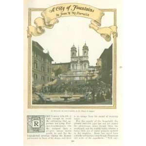  1910 Fountains of Rome Italy La Baraccia Palazzo Poli 