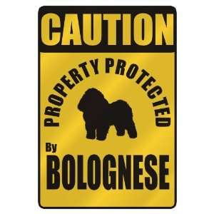   PROPERTY PROTECTED BY BOLOGNESE  PARKING SIGN DOG: Home Improvement