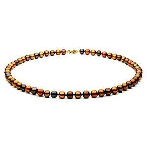  8.5 9mm Multi Chocolate Freshwater Pearl Necklace Jewelry