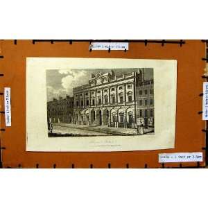  1813 View Somerset House Building Architecture Print: Home 