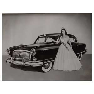 Neva Jane Langley 1953 Miss America With 1953 Nash Automobile Promo 