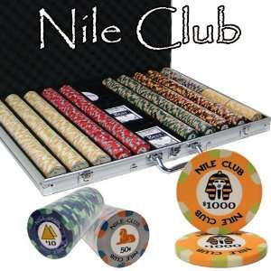  1000 Ct Nile Club 10 Gram Ceramic Poker Chip Set Sports 