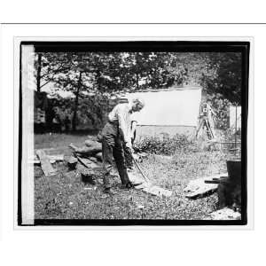    Historic Print (M) Henry Ford chopping wood