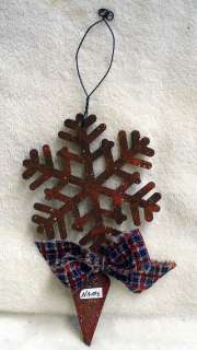 HP Primitive Americana Snowflake Christmas Ornament  