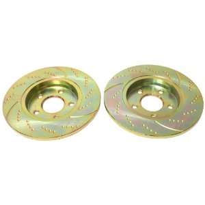   EvanFischer EVA111828130 Gold Zinc Plated Solid Brake Disc: Automotive