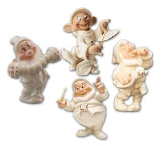   Serenade For Snow White Sneezy Bashful Dopey Happy 4 Figurine Set