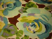 Fabric Moda CHEZ MOI Roses Blues/ brown Watercolor FAB  