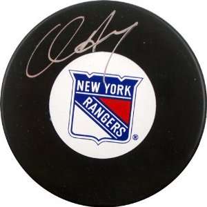 Chris Drury New York Rangers Autographed Hockey Puck