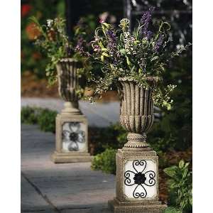  Pair of Solar Powered Lighted Richmond Planters 